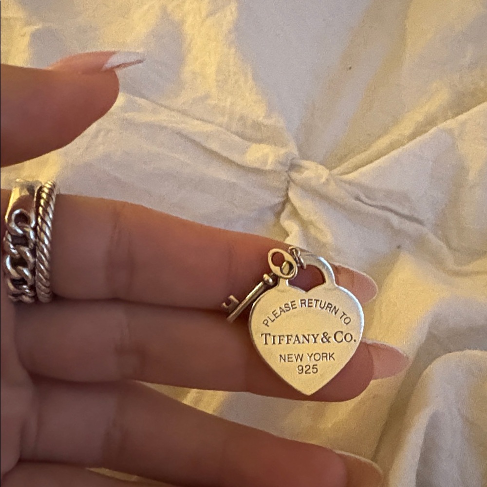 Tiffany & Co Sterling 925 "Return To Tiffany" Heart Tag Key Pendant